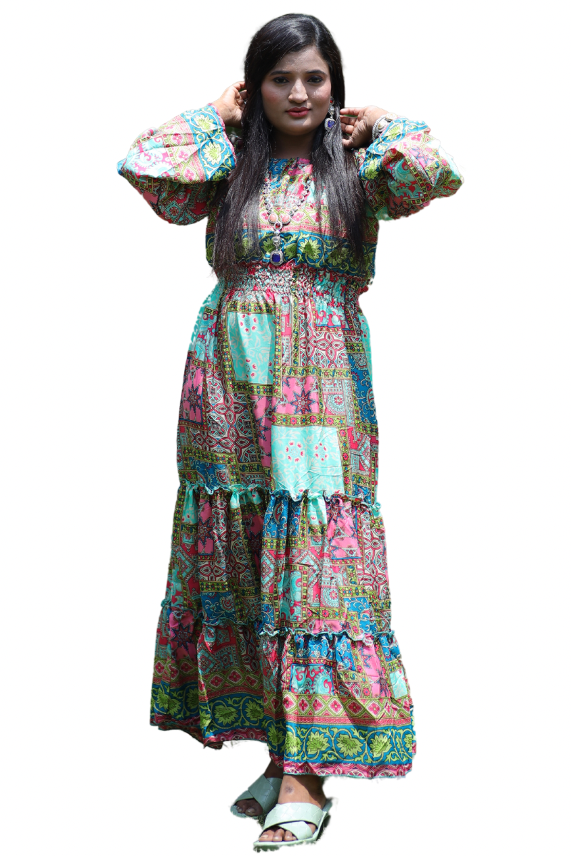 KIM-II MULTY(MU-P) LONG MIDDIE DRESS