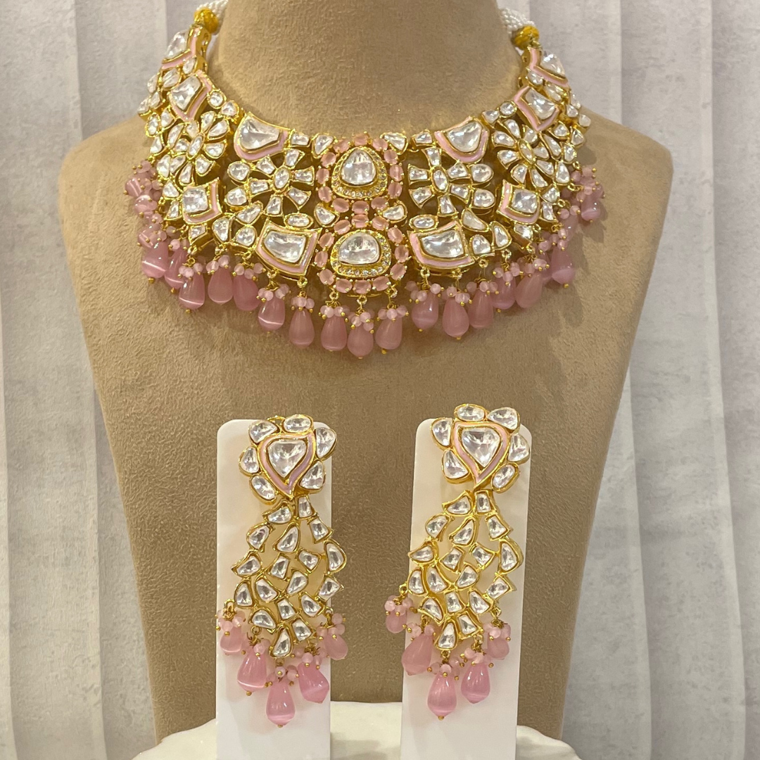 HUSAN-E-SHAHI PINK NECKLACE