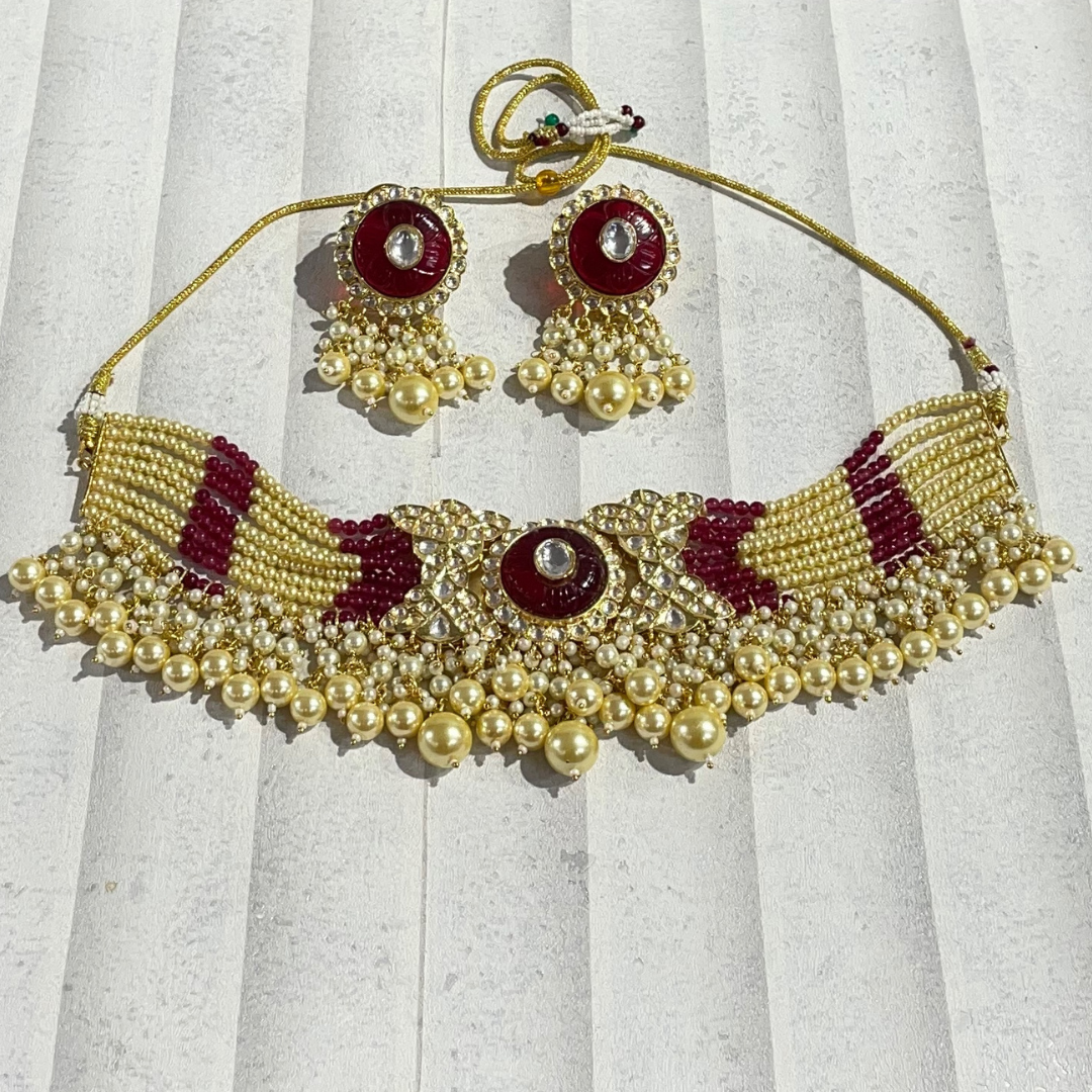 DEVGANA RED NECKLACE