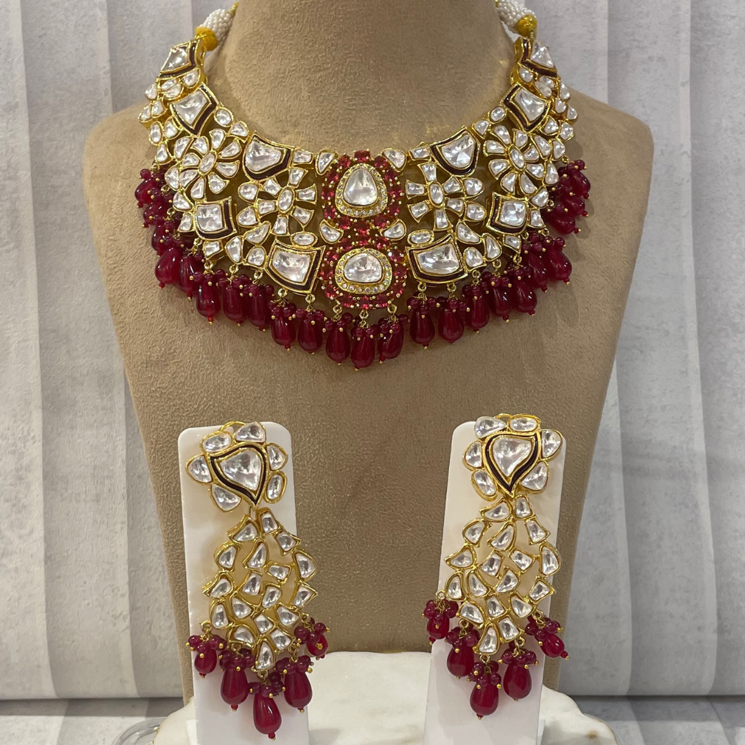 HUSAN-E-SHAHI RED NECKLACE