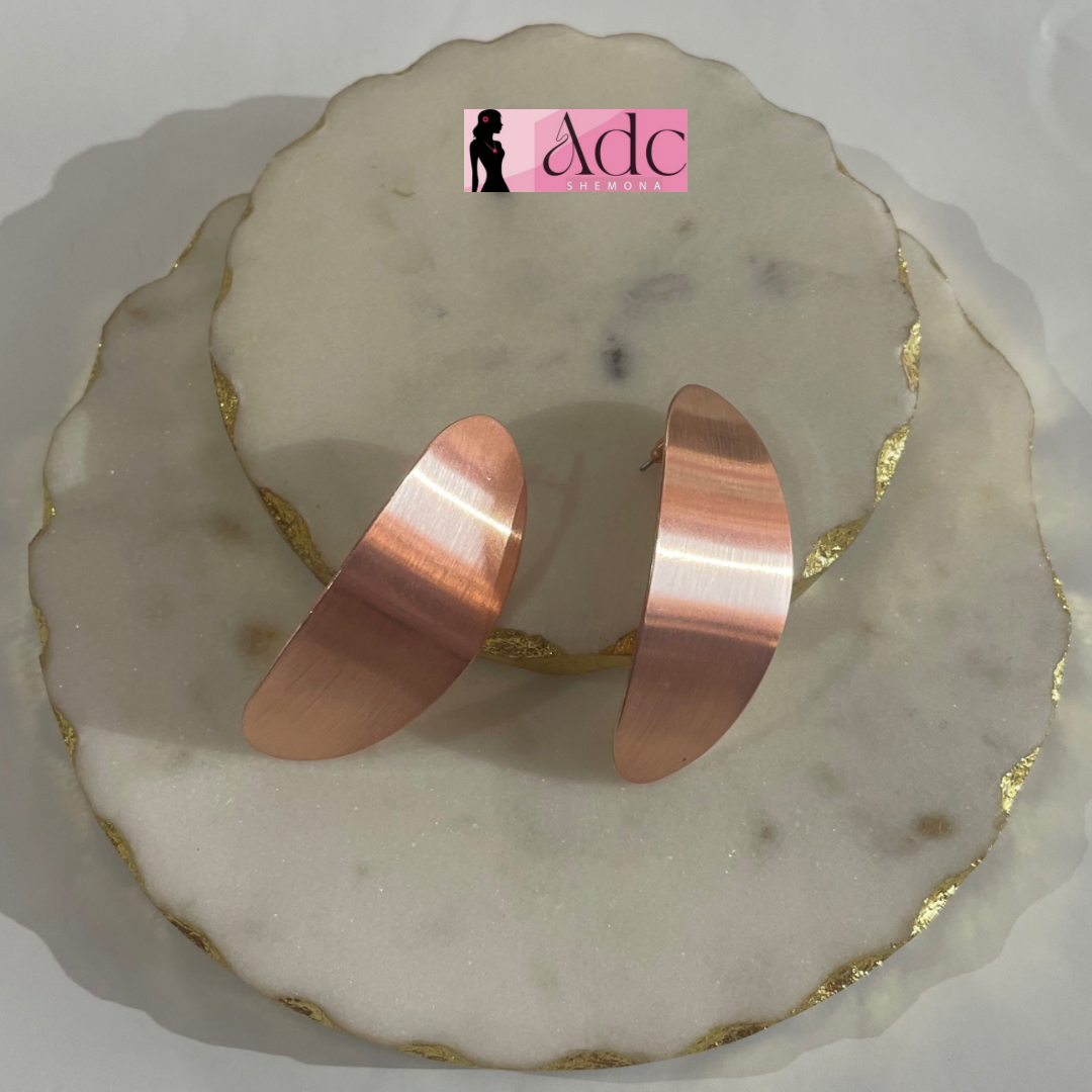 CRESCENT CORE COPPER EARRINGS