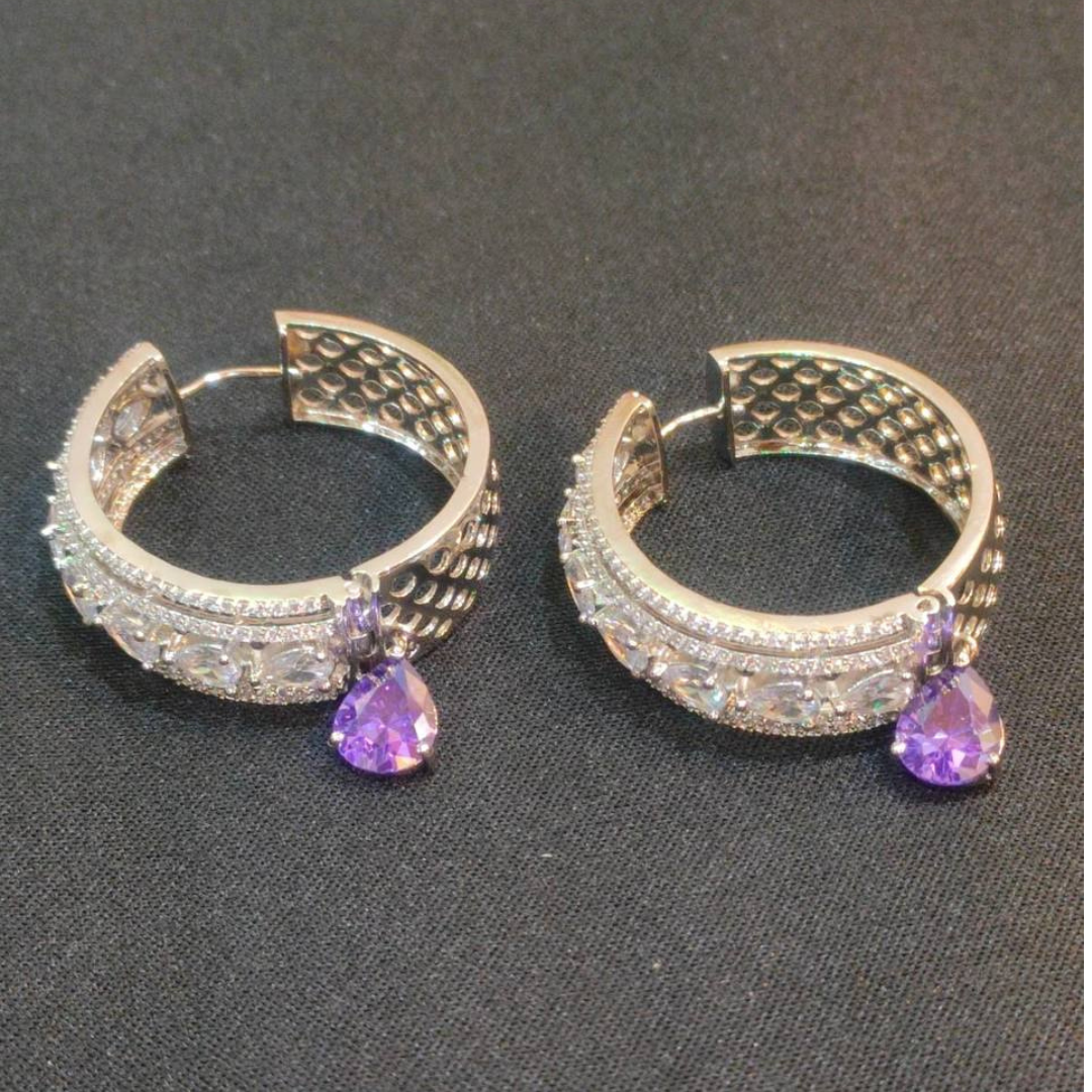 AMELIA PURPLE AD EARRINGS