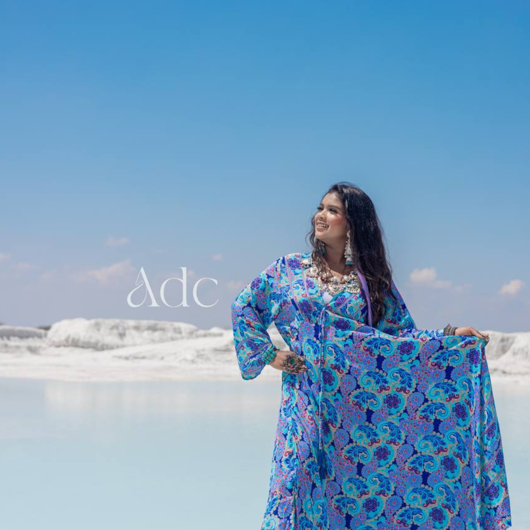 ANYASA LAVENDER-BLUE DRESS