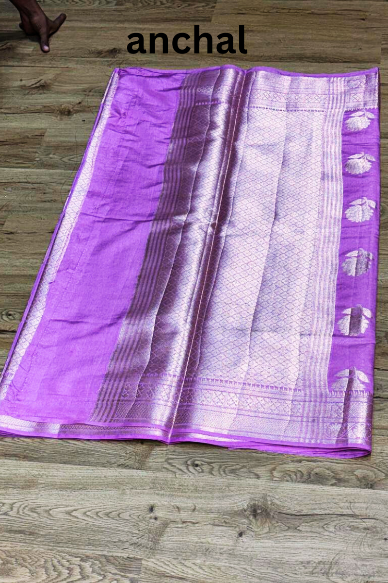 Lavender Maharani Banarasi saree