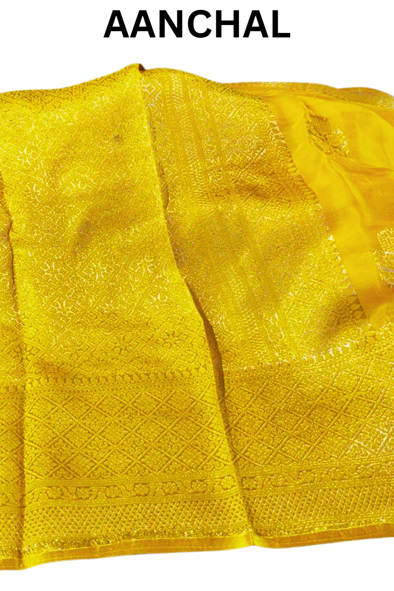 YELLOW BRAHMI SARI