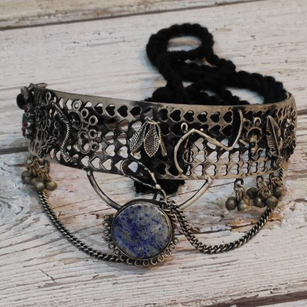 Blue aamarpali necklace