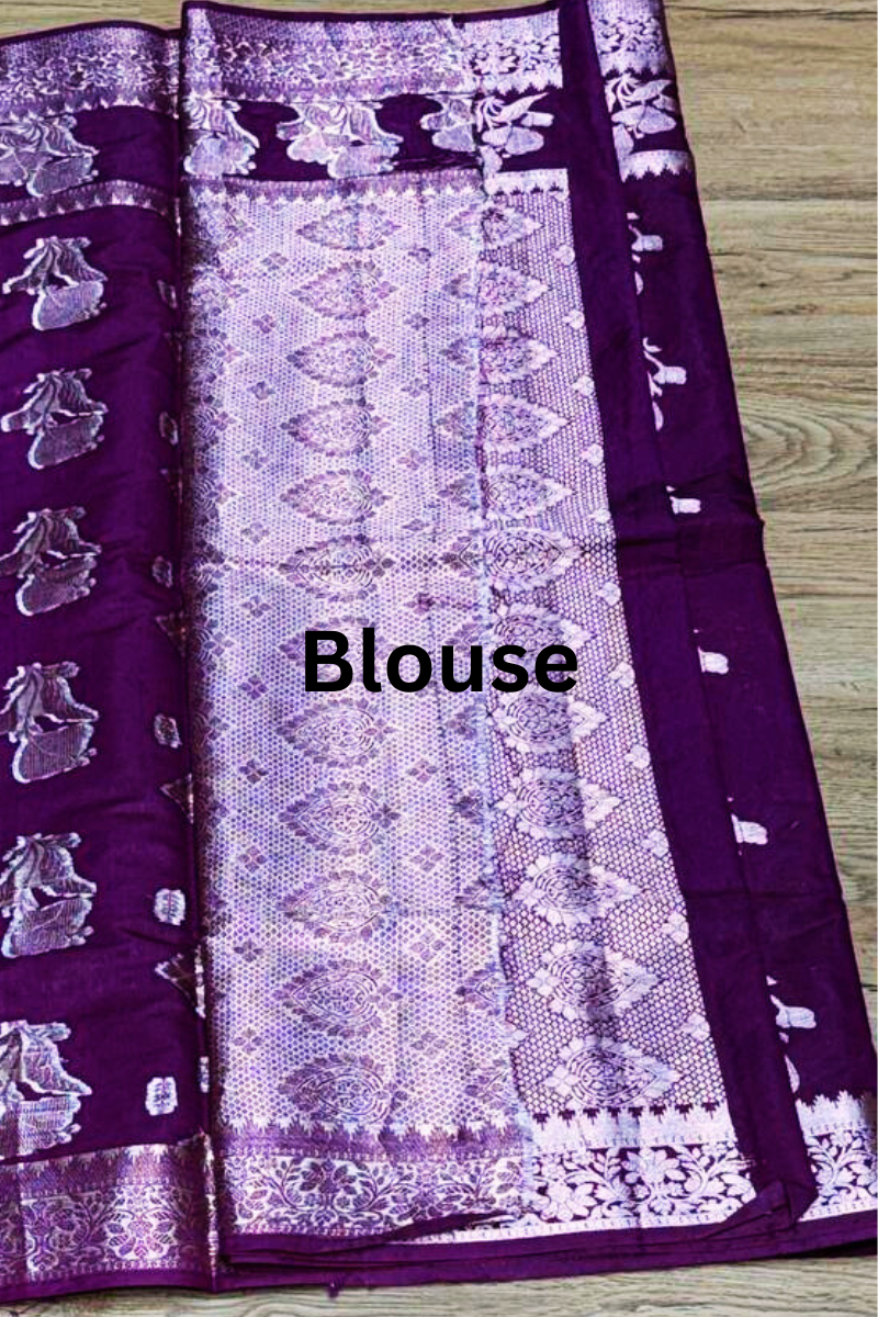 Wine Padma Banarasi saree