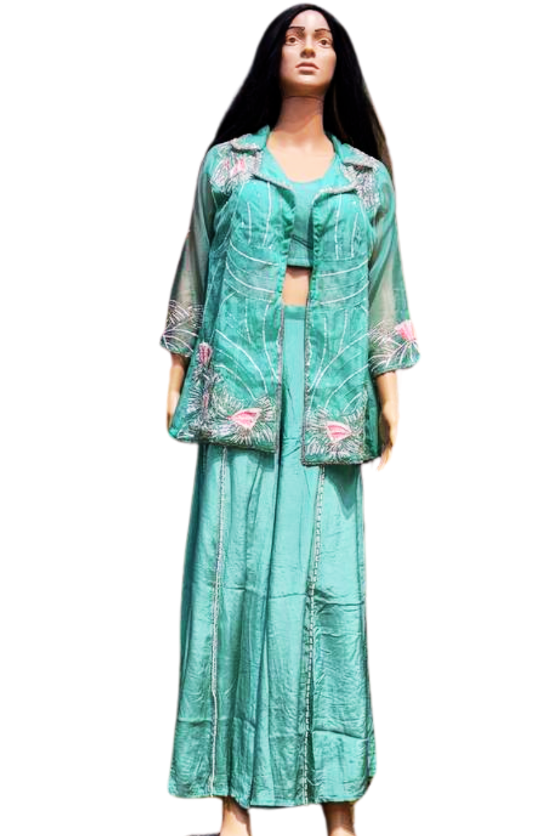 Turquoise shasha suit