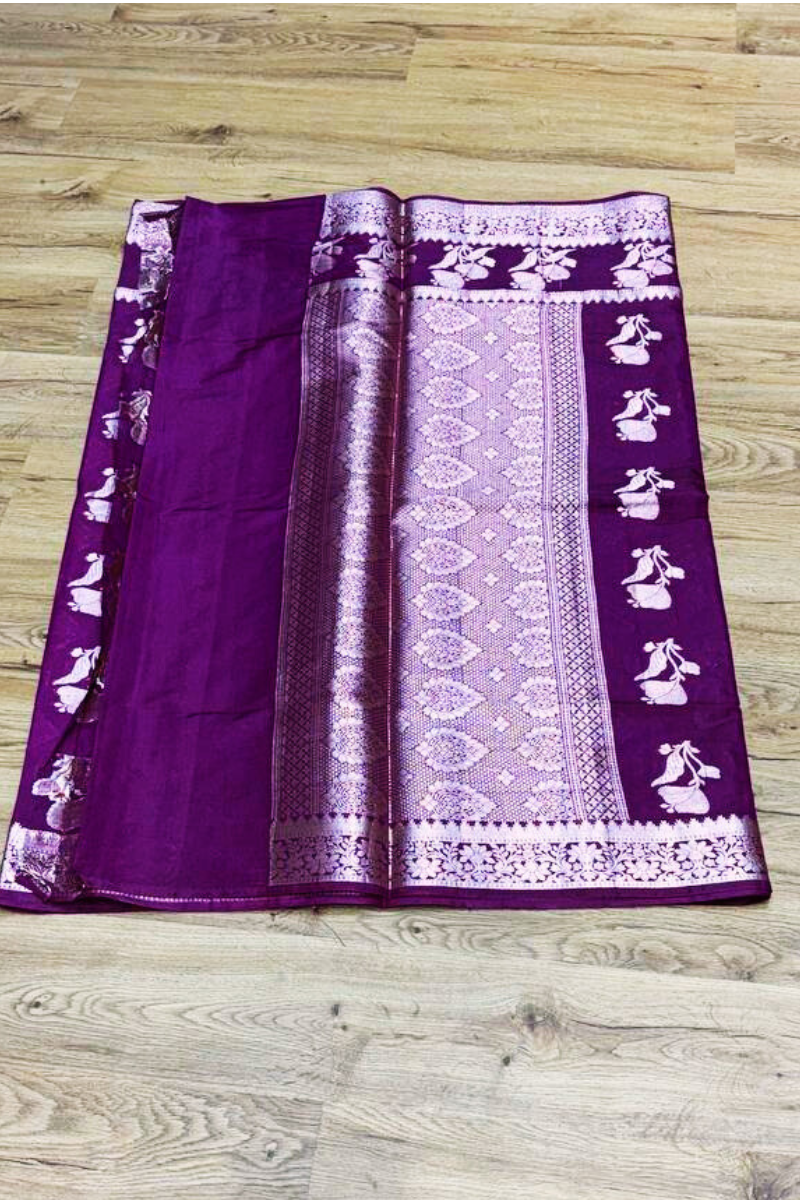 Wine Padma Banarasi saree