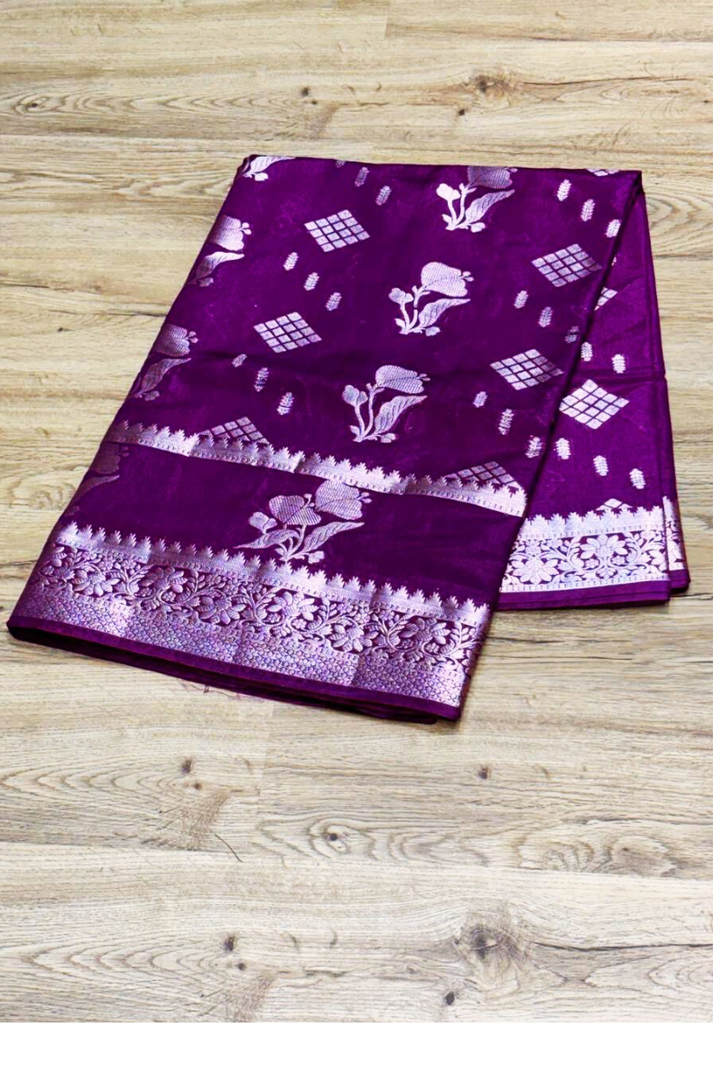 Wine Padma Banarasi saree