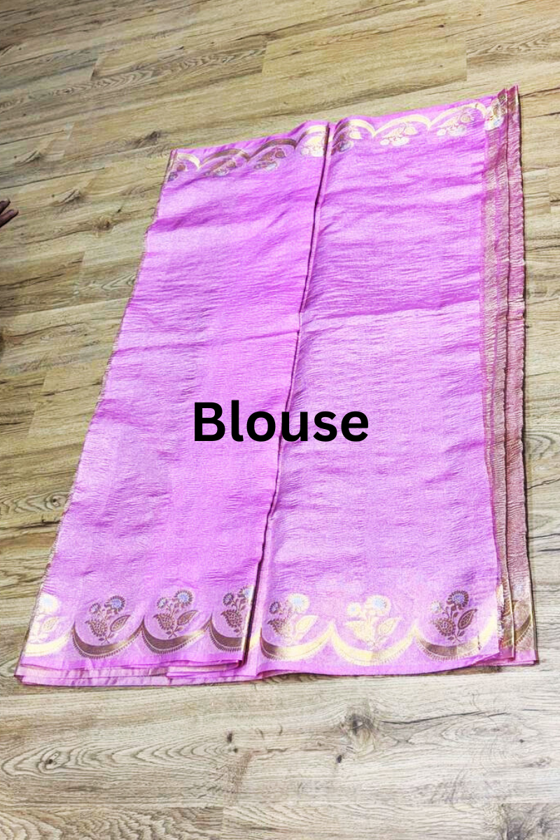 Lavender Meenakshi Banarasi saree
