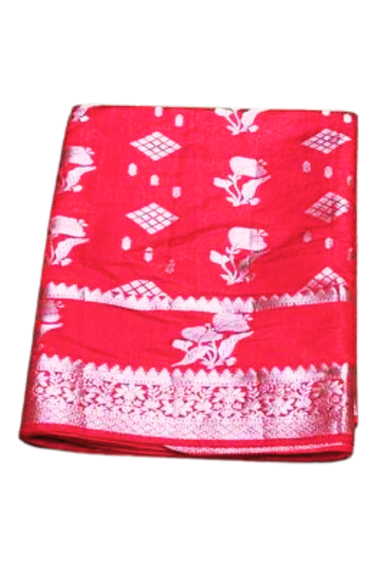 Red Padma Banarasi saree