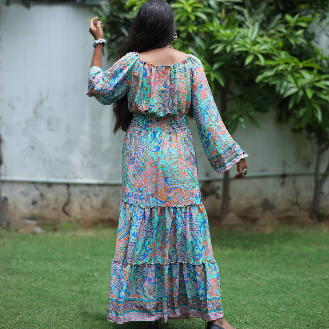 KIM-II SHASHA LONG MIDDI DRESS