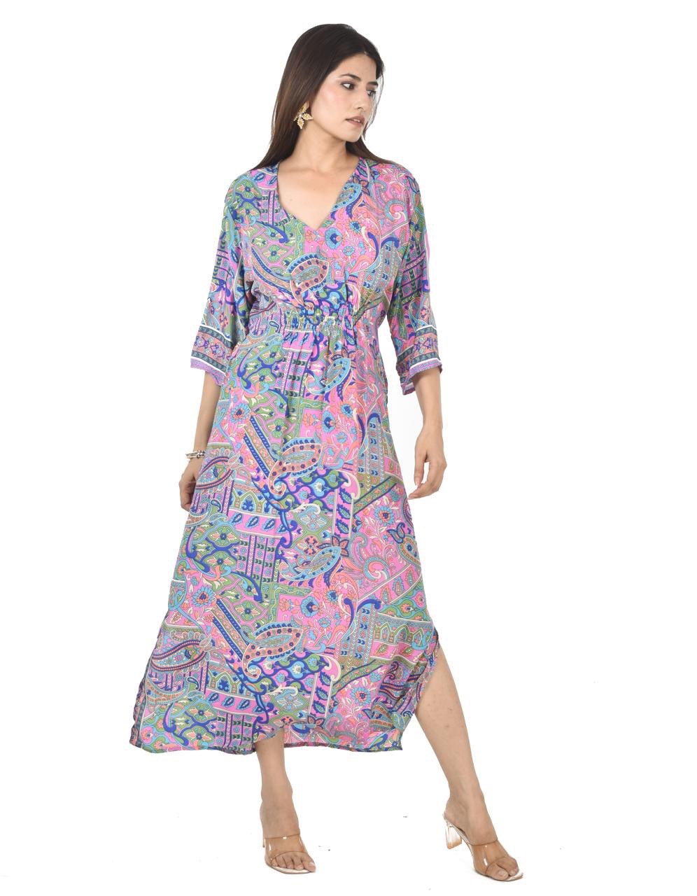 NAZAM PINK-LAVANDER MAXI DRESS