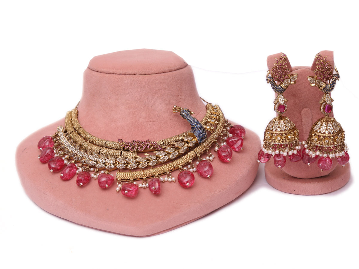 Peacock Vantara jewellery set