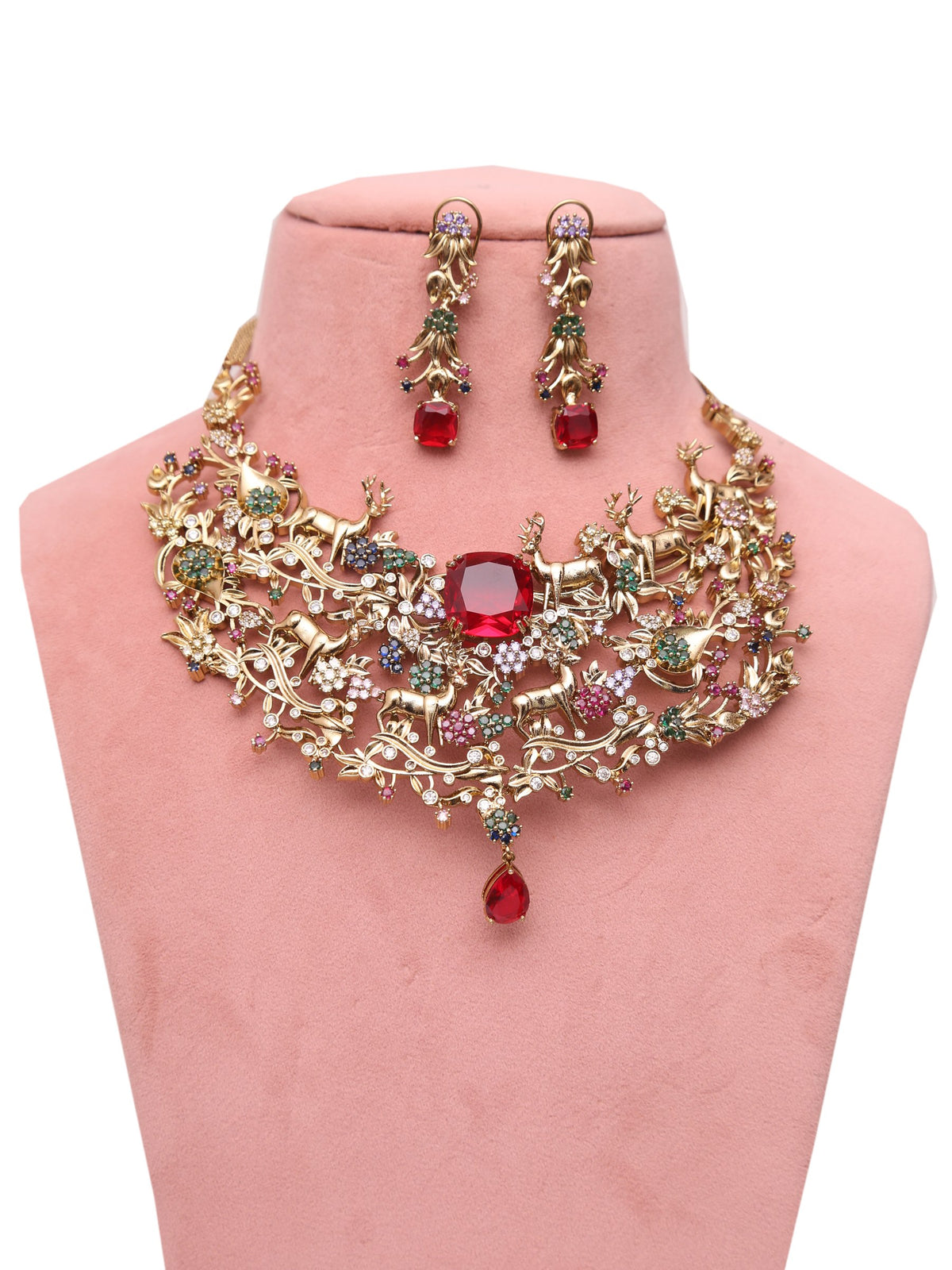 Red deer Vantara jewellery set
