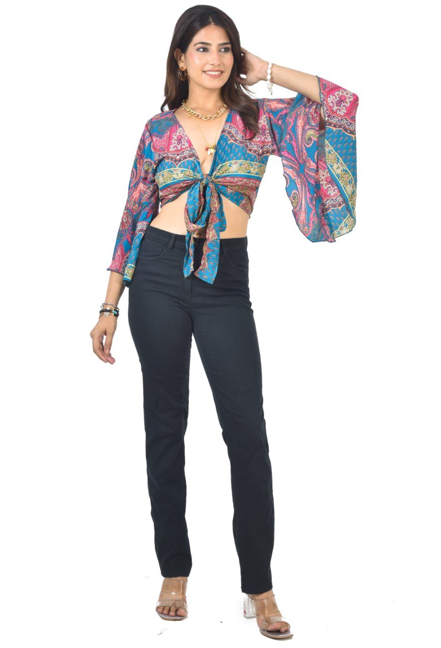 ADA BARBIE INSPIRED TIE UP CROP TOP