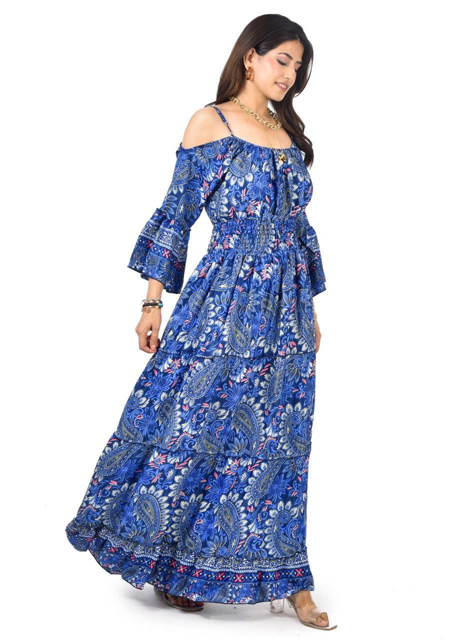ELIZABETH BLUE LONG DRESS