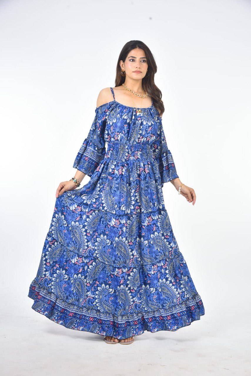 ELIZABETH BLUE LONG DRESS