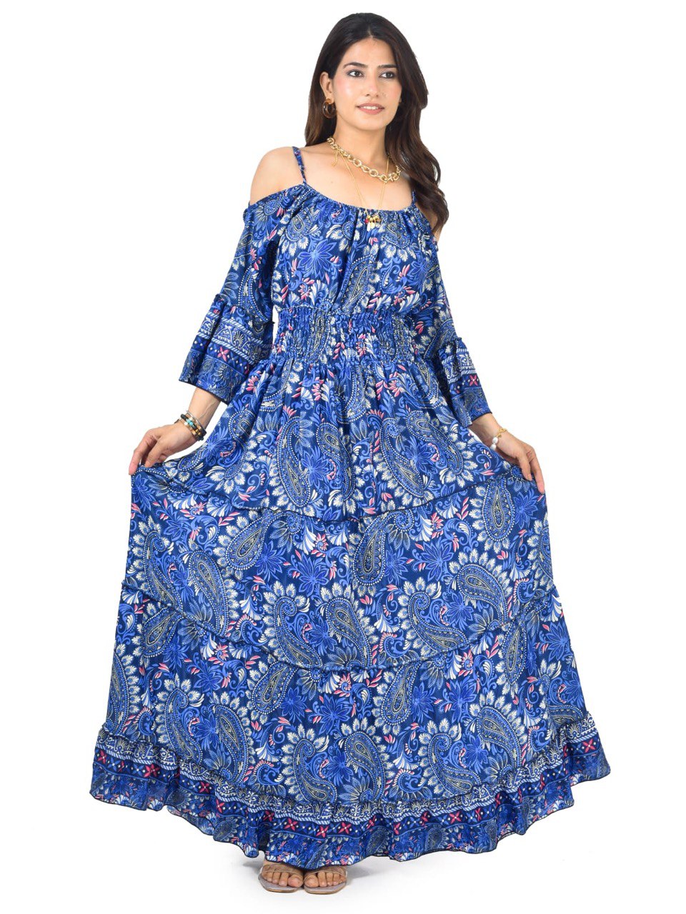 ELIZABETH BLUE LONG DRESS