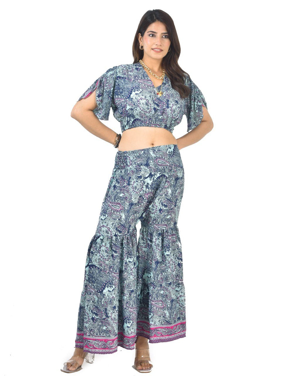 KYLIE CAROLINA SHARARA CO-ORD SET