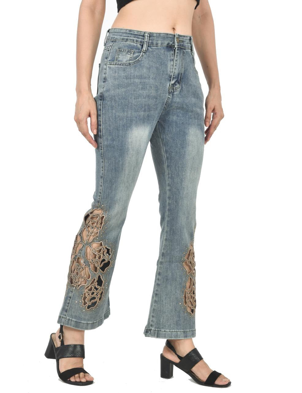 Aera cut-work jeans