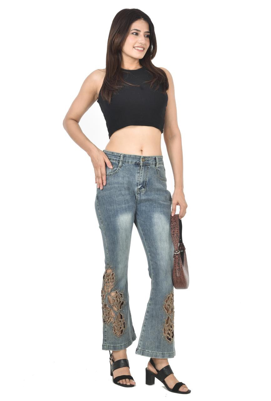 Aera cut-work jeans
