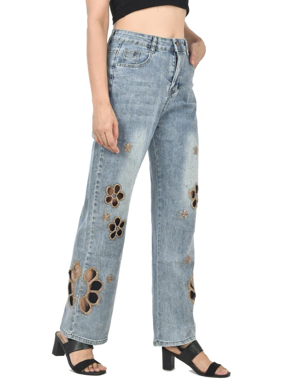 Bora cut-work jeans