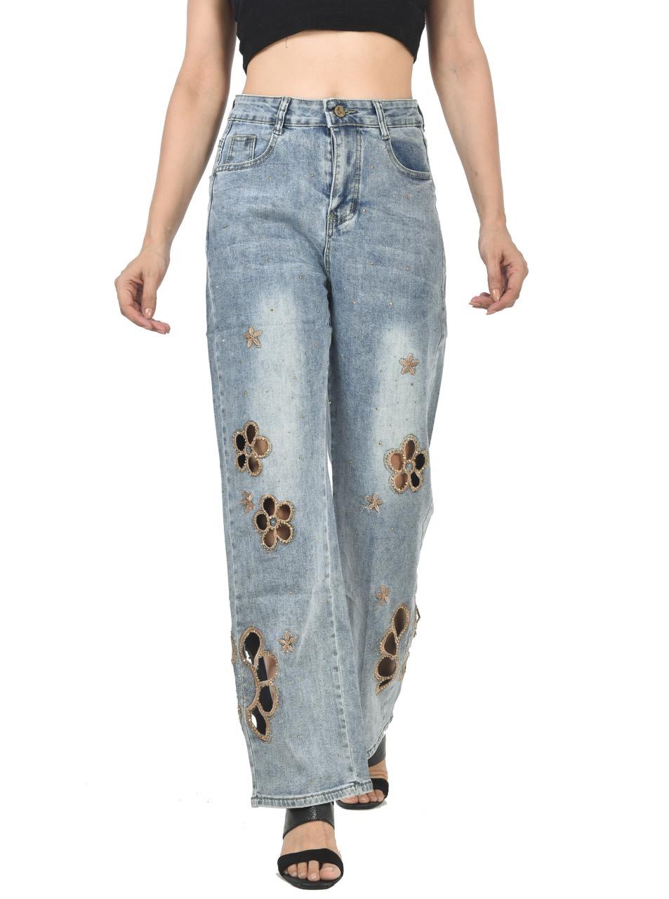 Bora cut-work jeans