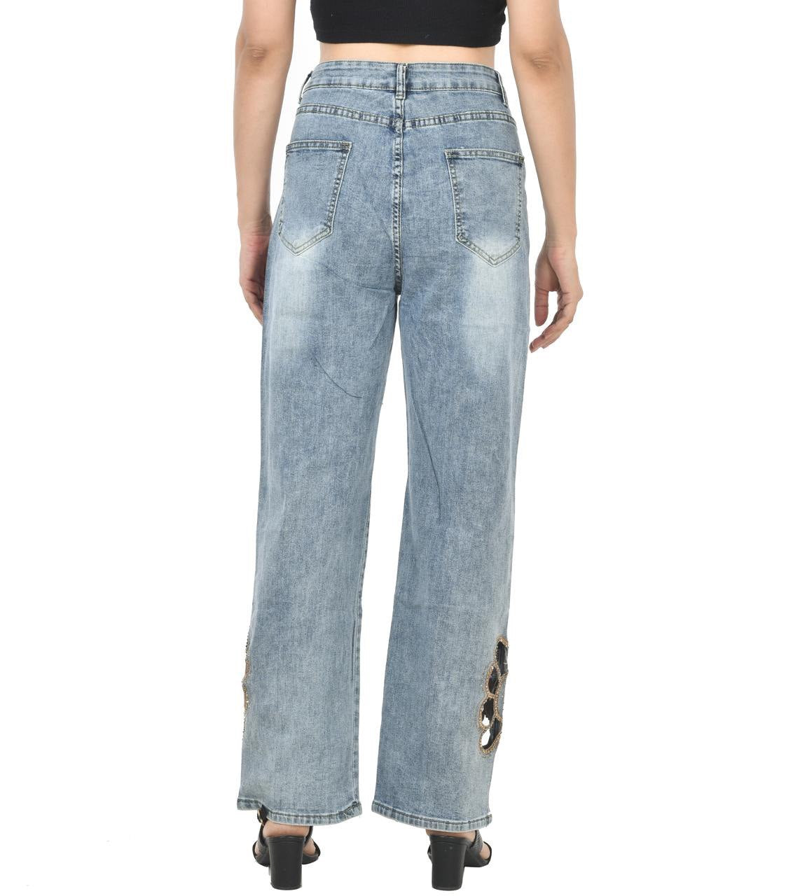 Bora cut-work jeans