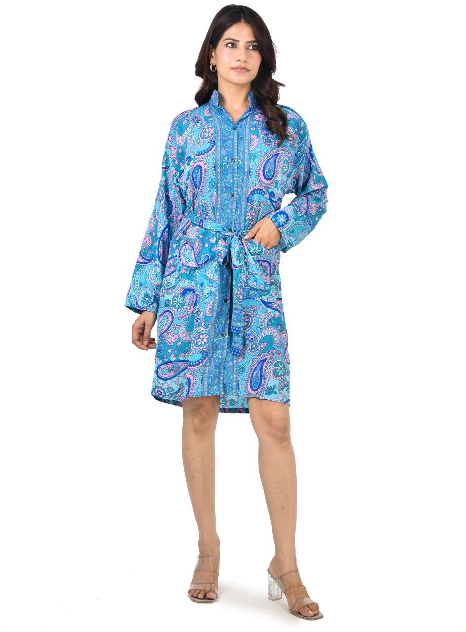 BLUE DAZZLING SHORT DRESS