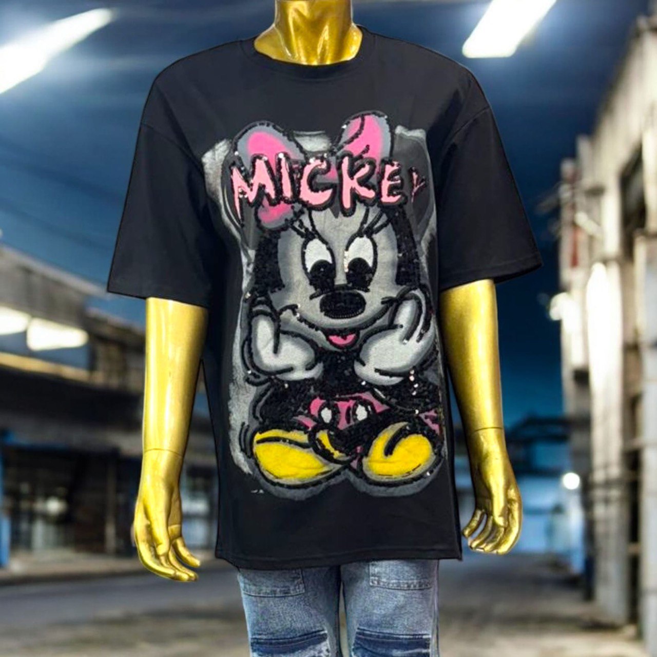 Black micky T-SHIRT