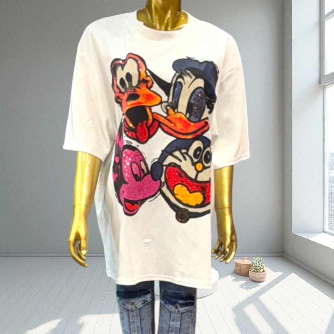 White 4 duck T-SHIRT