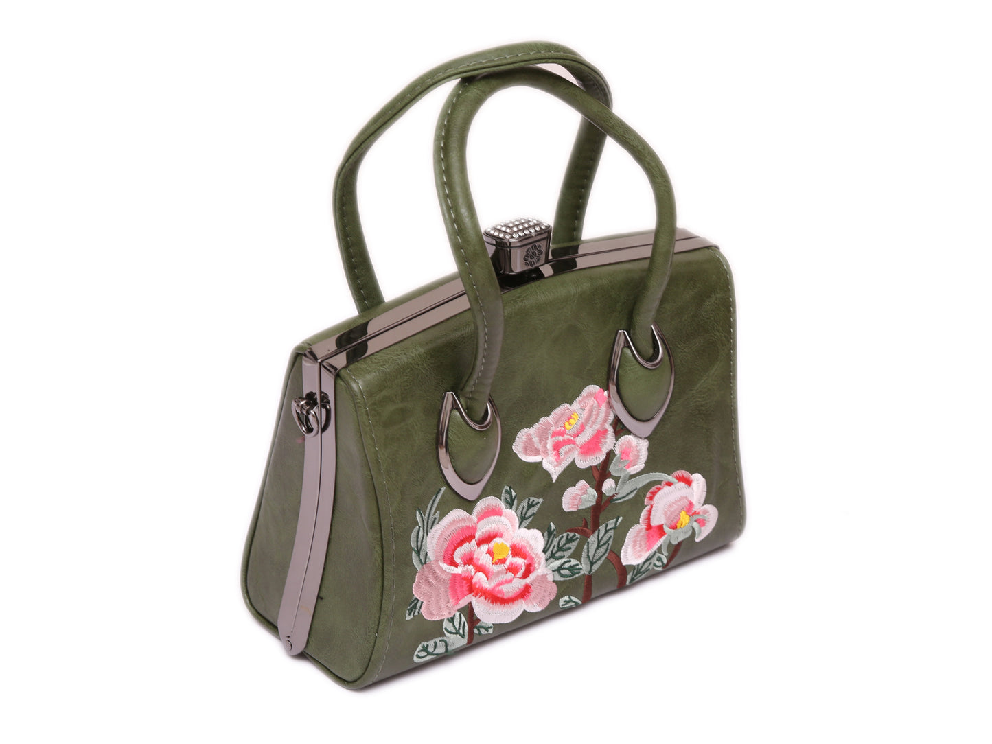 Flora green hand bag