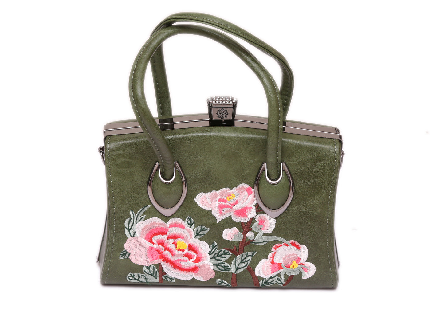 Flora green hand bag