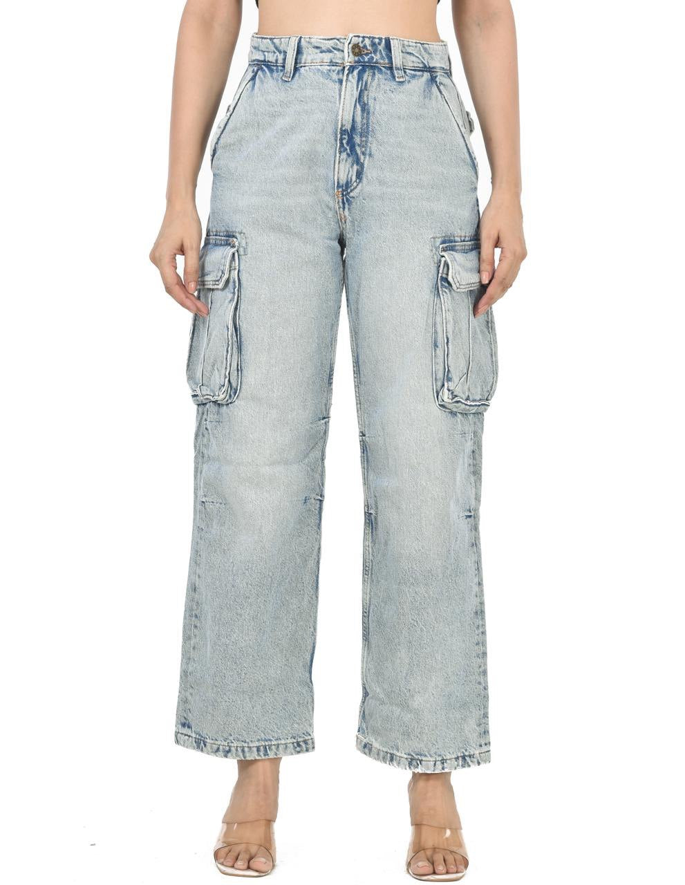 Blue baggie jeans