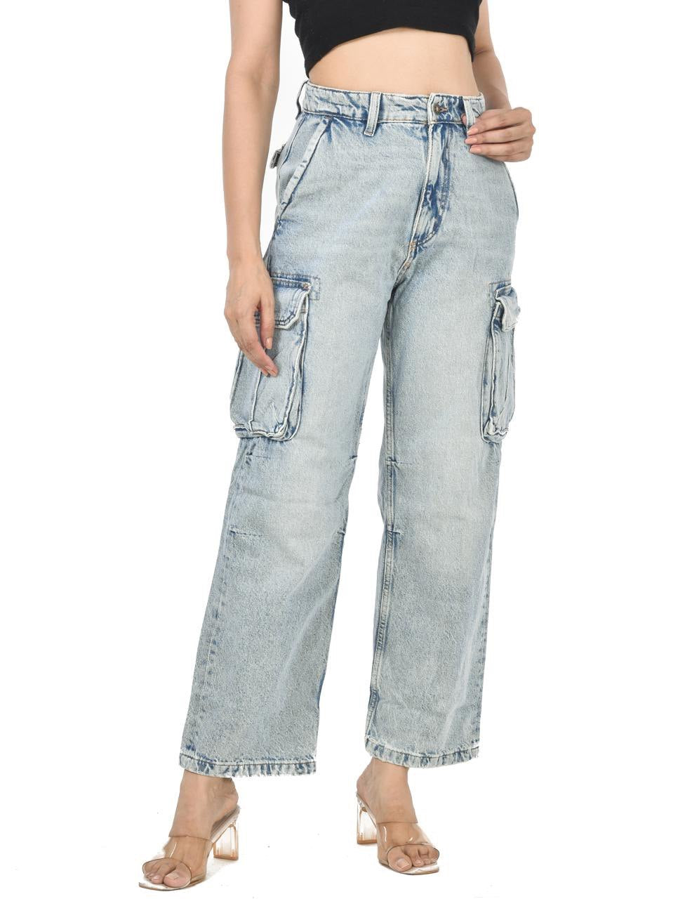 Blue baggie jeans