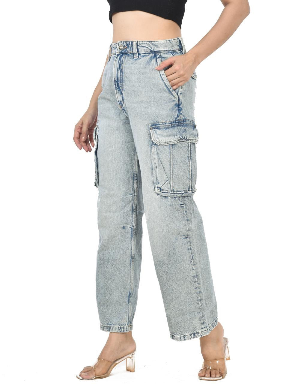Blue baggie jeans