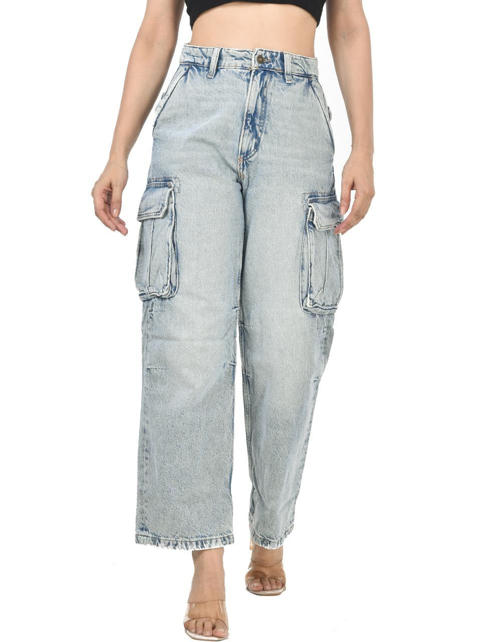 Blue baggie jeans