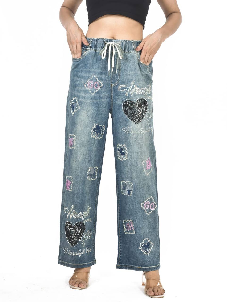 Sequence work jeans jagging
