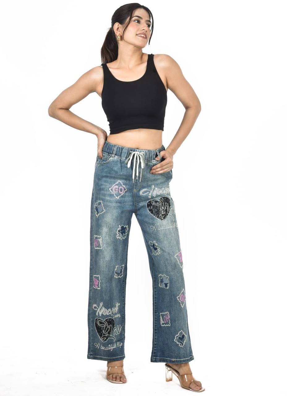 Sequence work jeans jagging