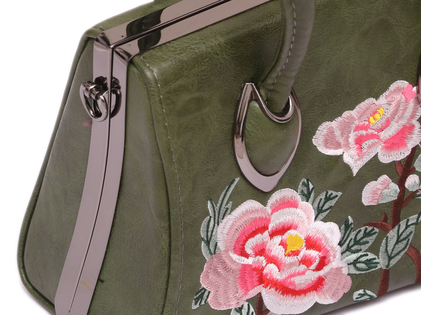 Flora green hand bag