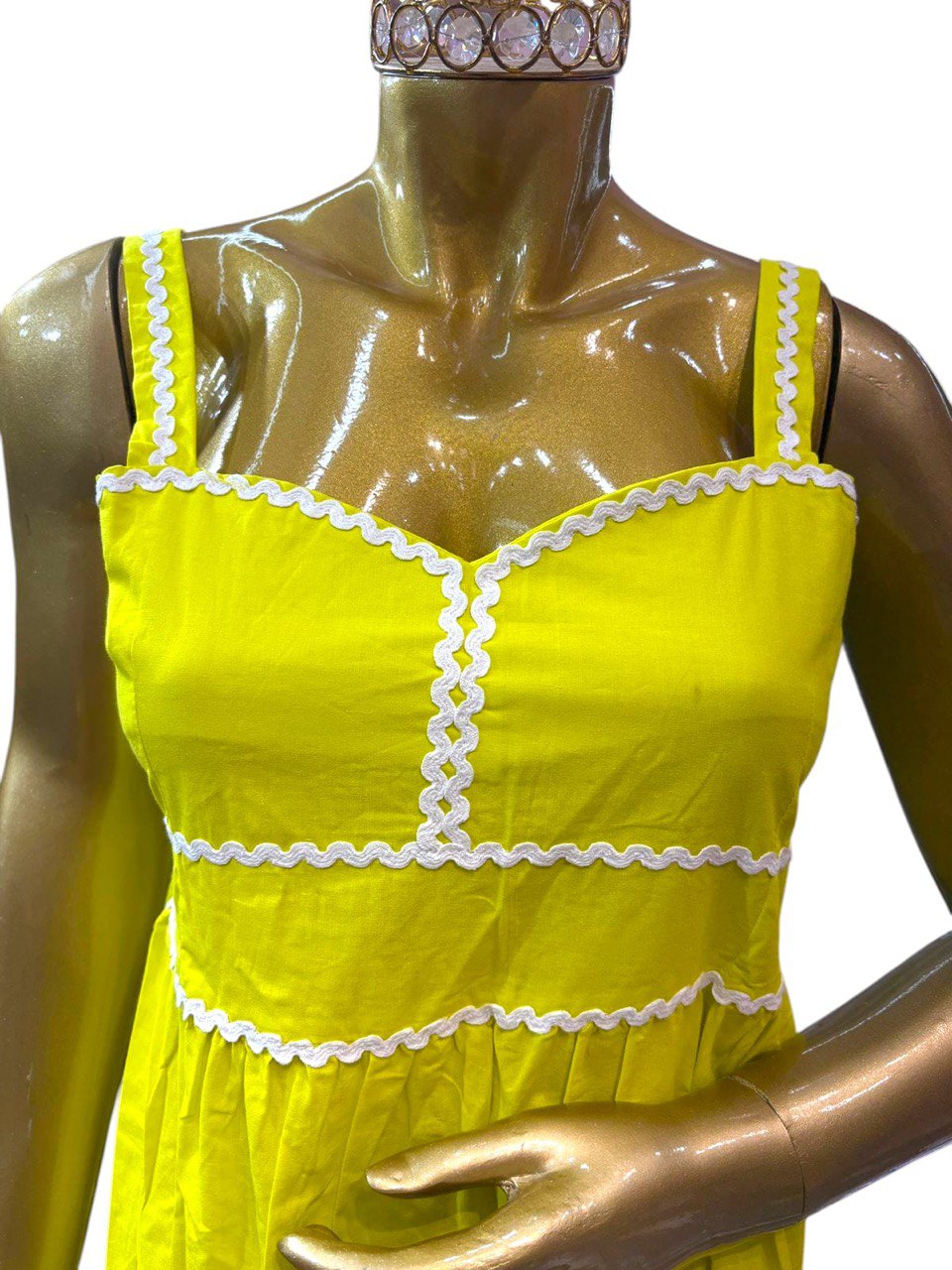 Raya yellow middie dress