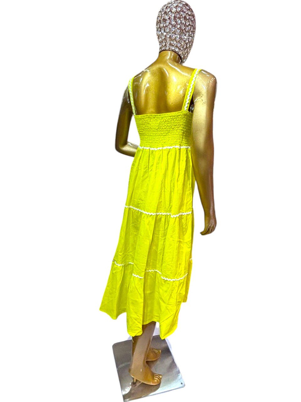 Raya yellow middie dress
