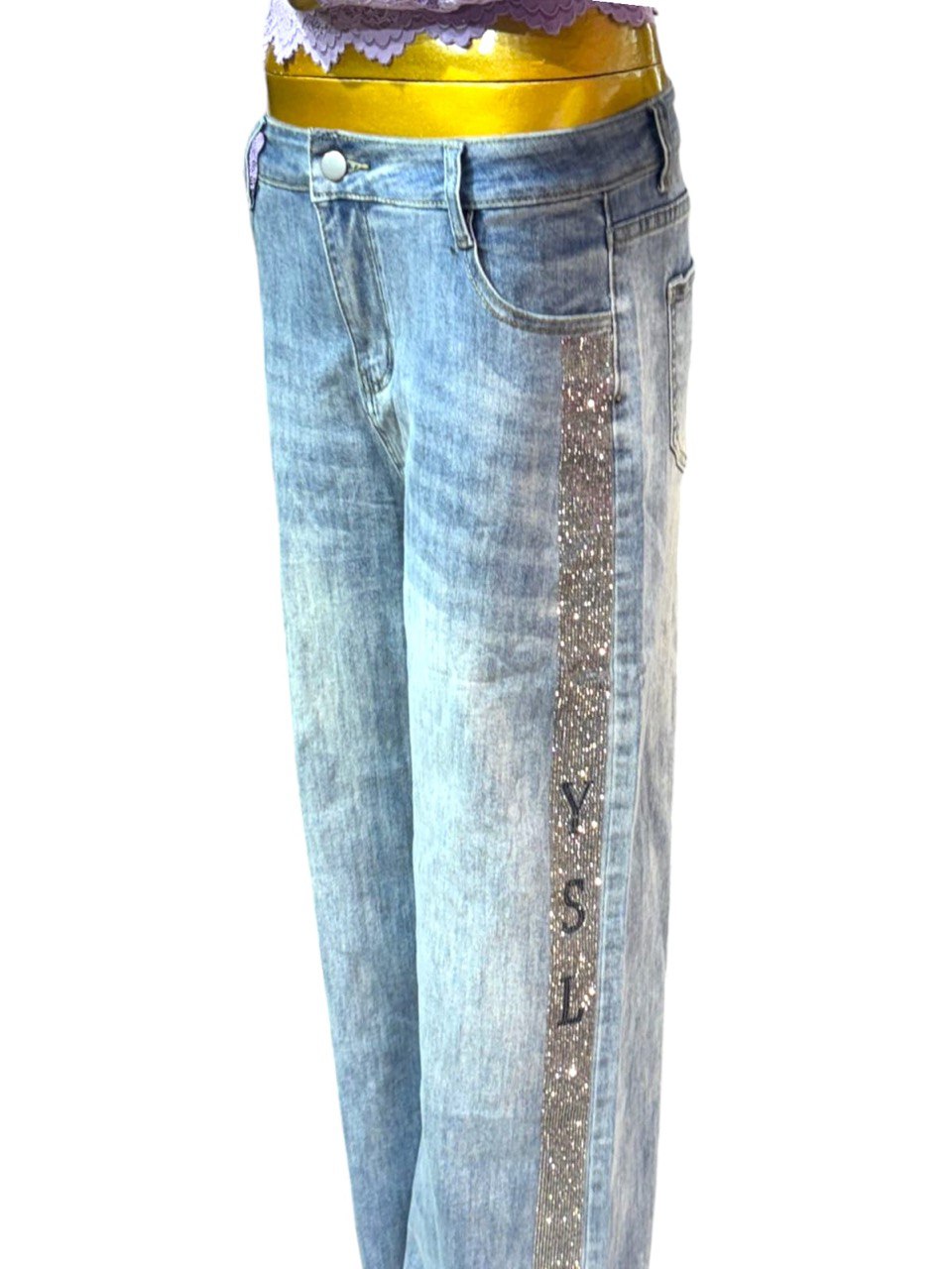 Heera stone work baggie jeans