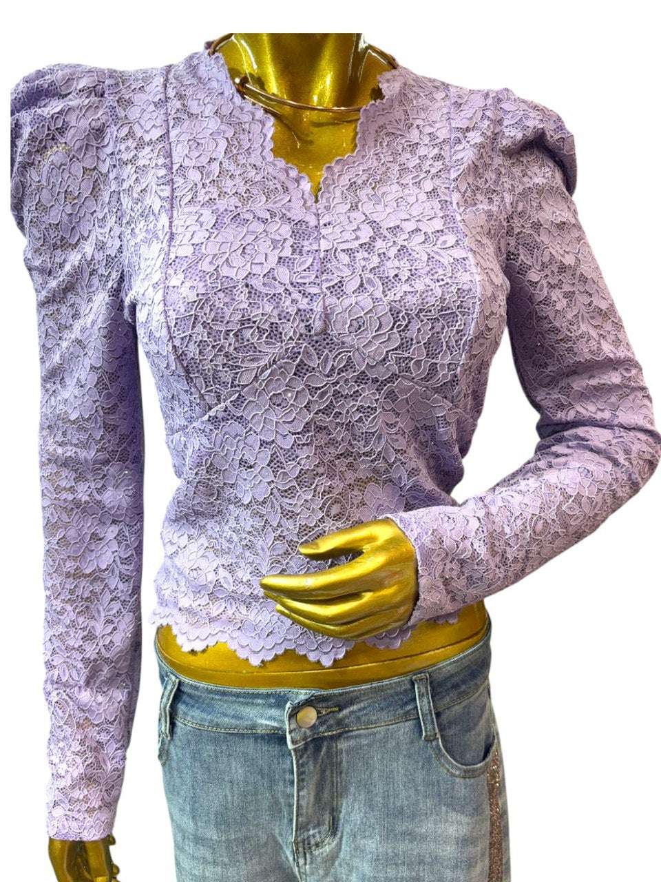 Kira lavender crop-top
