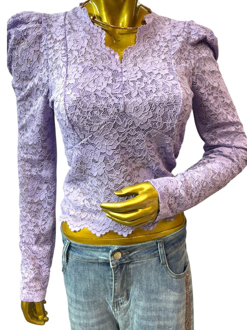 Kira lavender crop-top