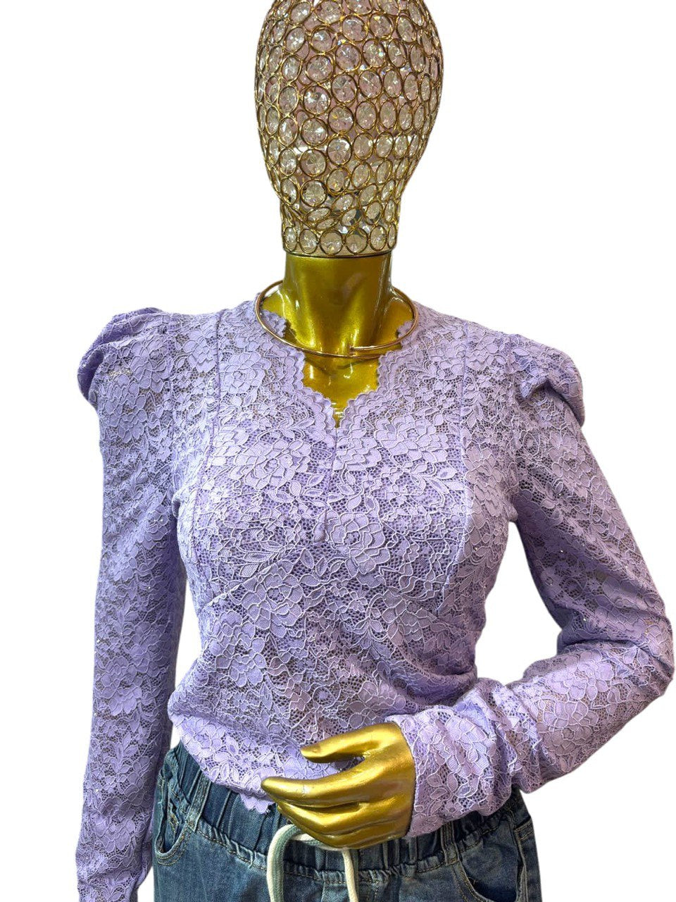 Kira lavender crop-top