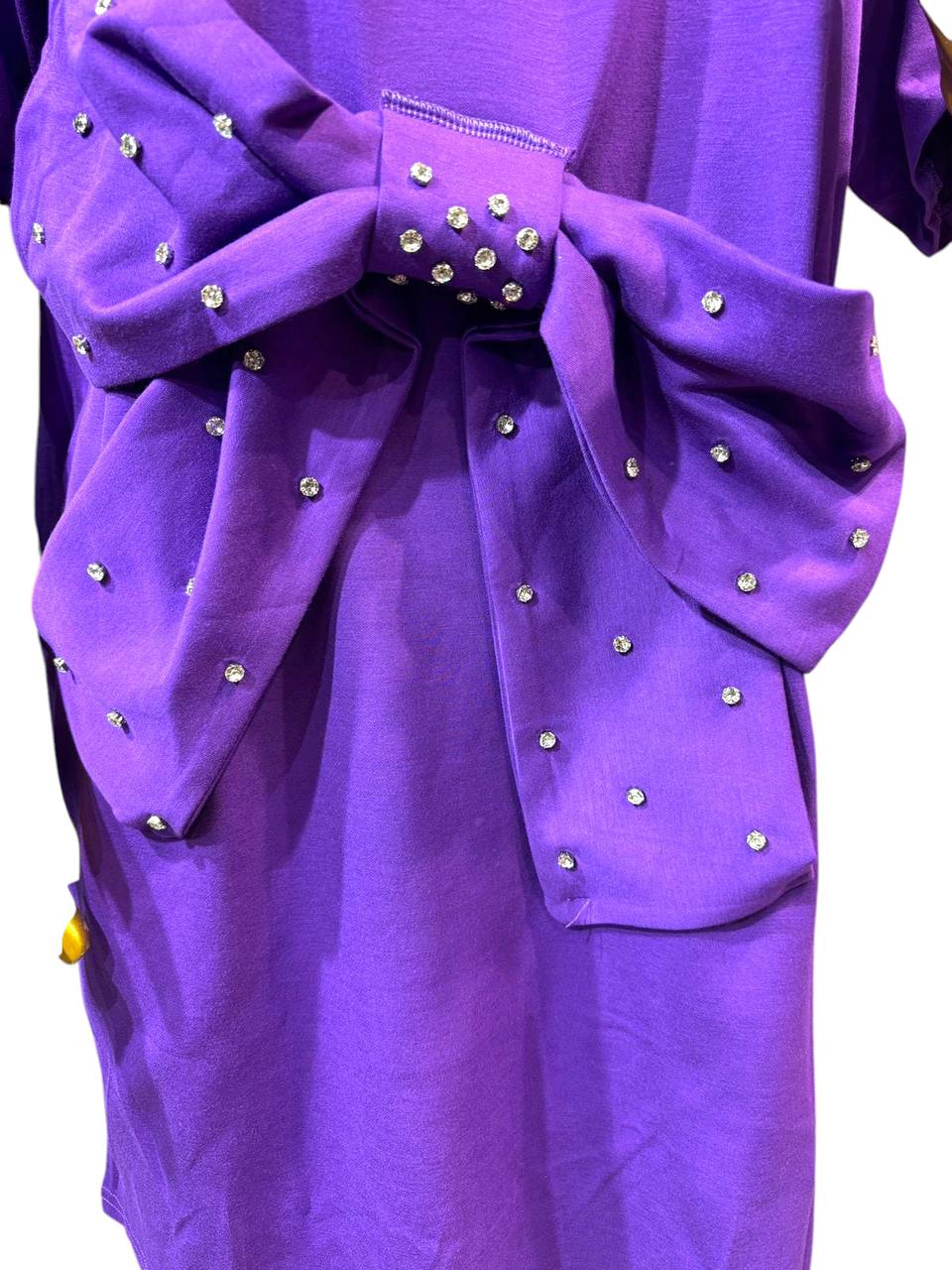 Korean Violet Bow dress