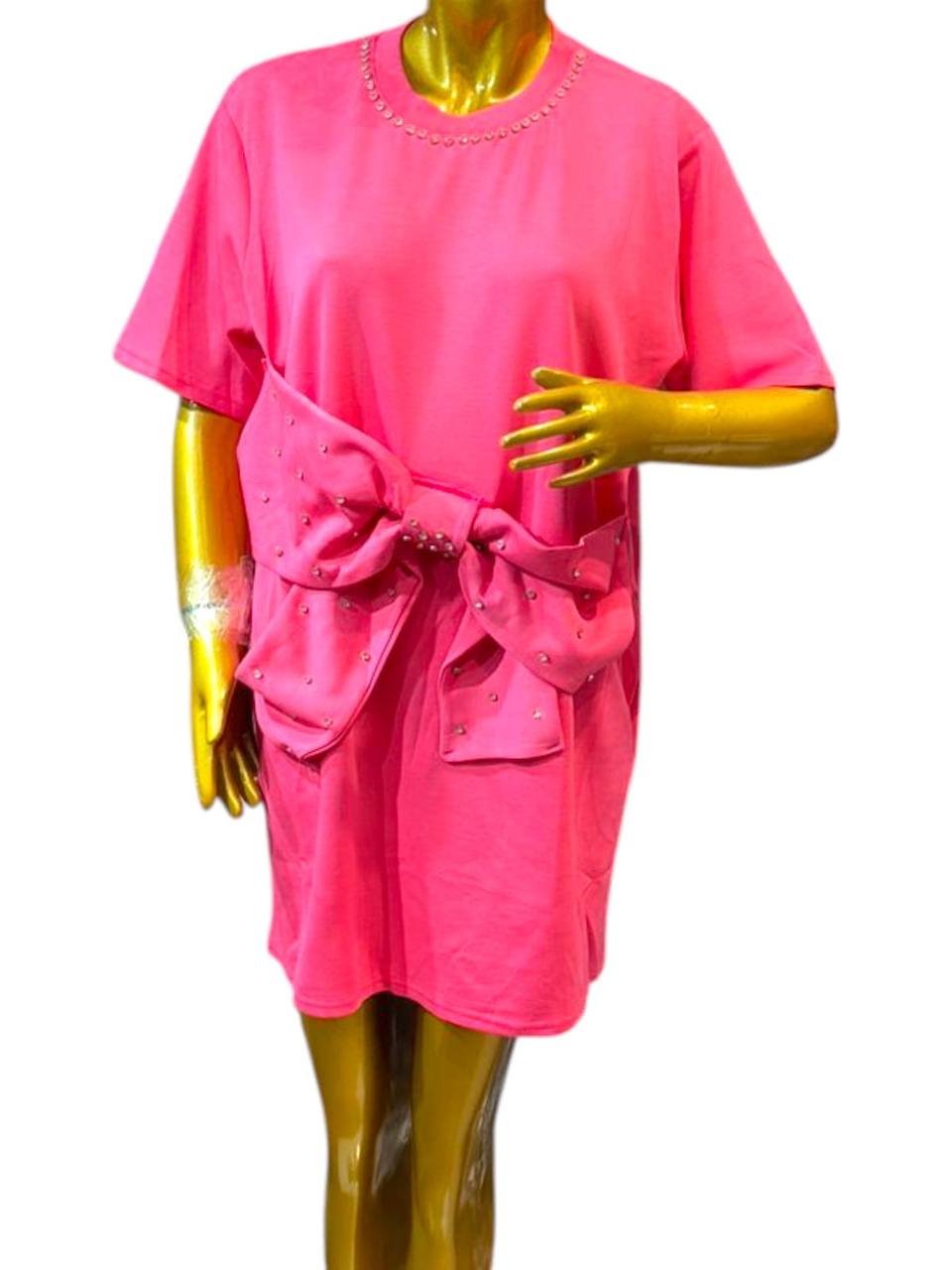 Korean pink Bow dress